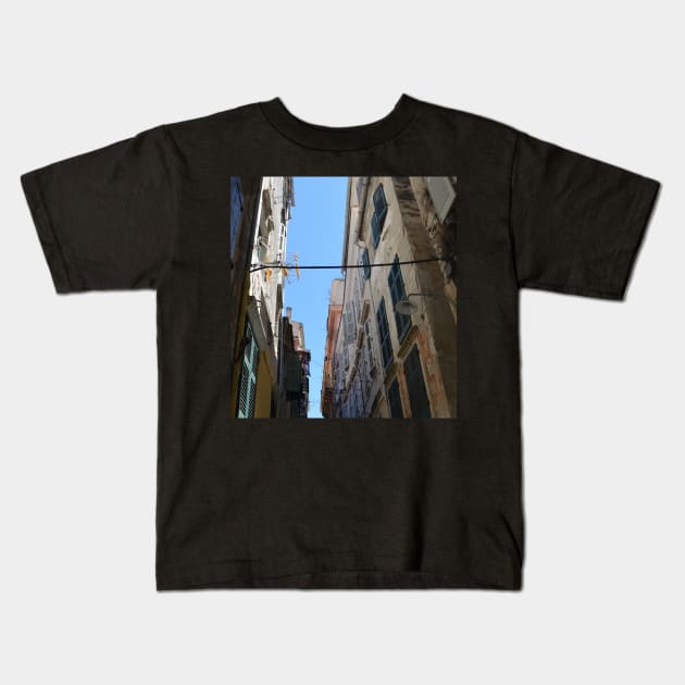 A View of Corfu Town, Greece Kids T-Shirt by golan22may